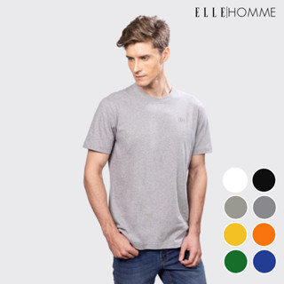 ELLE HOMME | เสื้อยืดคอกลมแขนสั้น ยืดหยุ่น สวมใส่สบาย เนื้อผ้านุ่มเบา ดูแลรักษาง่าย มีให้เลือกถึง 8 สี | W8K901