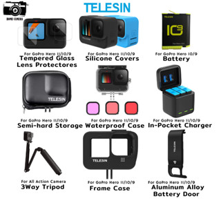 TELESIN Tempered Glass/Battery/ProtectorCase/Waterproof Case/charger Gopro11/10/9  ส่งจากไทย