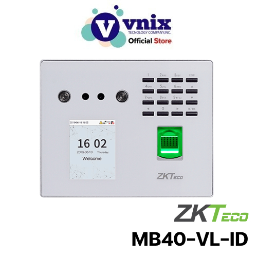 MB40-VL-ID ZKTeco เครื่องสแกนใบหน้า ลายนิ้วมือ By Vnix Group