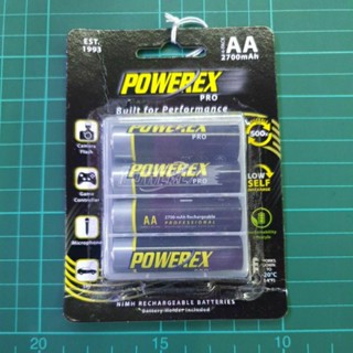 ถ่านชาร์จ POSEREX 2700 mah NIMH 1.2V.HR6 AA 4ก้อนRECHARGEABLE500ครั้ง