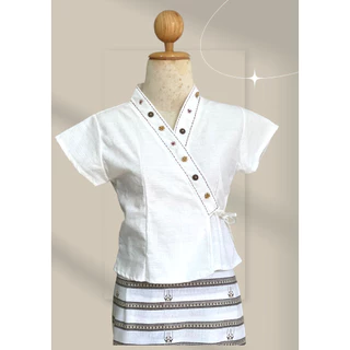 เสื้อผ้าฝ้าย เสื้อพื้นเมือง ป้ายปักไหม