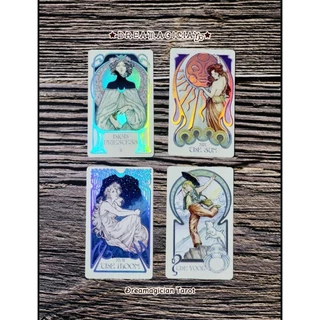 Ethereal Visions Tarot Luna Edition ไพ่แท้เคลือบสีรุ้งโฮโลแกรม ไพ่ยิปซี ไพ่ทาโร่ต์ Tarot Oracle Card Deck