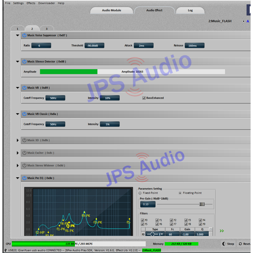 แอมป์ 280 วัตต์ 2.1CH ระบบ DSP บอร์ดขยายเสียงปรับจูนได้ JPS Audio รุ่นใหม่ 2025