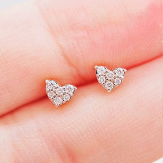 [ 📌พร้อมส่ง ] ต่างหูเพชรแท้ 💎 ทองคำแท้9K (ทอง37.5%) ✨เพชรแท้น้ำ100 เบลเยี่ยมคัต✨ [9KPEO18]