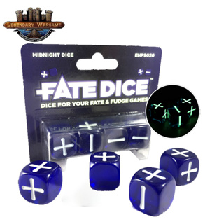 [พร้อมส่ง] 	FATE DICE (เซท 4 ลูก):MIDNIGHT DICE