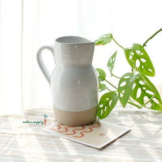 Wave jug เซรามิค เหยือก น้ำ นม เครื่องดื่ม ร้อน เย็น คาเฟ่ เข้าเครื่องล้างจาน ได้