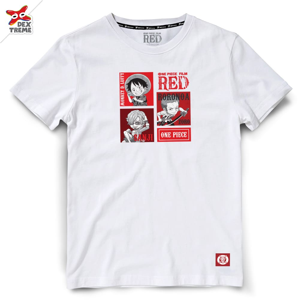 Dextreme เสื้อยืดวันพีซ (DOP-1617) One Piece ลายรวม สีขาว และ สีดำ
