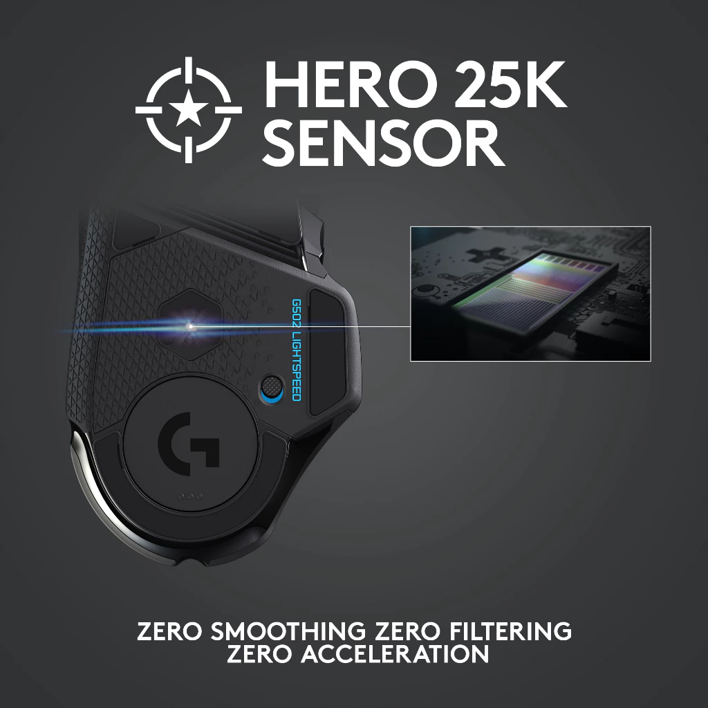 Logitech G502 Lightspeed Wireless Gaming Mouse 25,600 DPI ( เมาส์เกมมิ่งไร้สาย ประสิทธิภาพสูง ) thumbnail 6