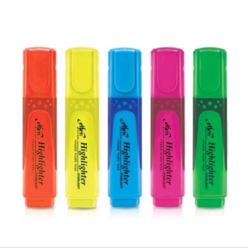 Elfen ปากกาเน้นข้อความ ปากกาสะท้อนแสง เอลเฟ่น Starlight ELFEN ปากกา ไฮไลท์ ปากกาสะท้อนแสง จำนวน1แท่ง