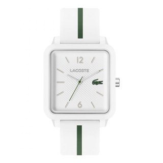 LACOSTE UNISEX STUDIO รุ่น LC2011251 นาฬิกาข้อมือผู้ชาย สายซิลิโคน สีขาว หน้าปัด 36 มม.