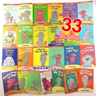 An Elephant and Piggie Book มีกล่อง25/33เล่ม ทั้งหมด  หนังสือภาพภาษาอังกฤษ An Elephant &amp; Piggie Book by Mo Willems