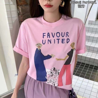 🇰🇷New🇰🇷  Korea favour tshirt เสื้อยืดสกรีนลายน่ารักๆ ผ้ายืดใส่สบายๆๆ สีสวย จัดด่วนเลยค่า