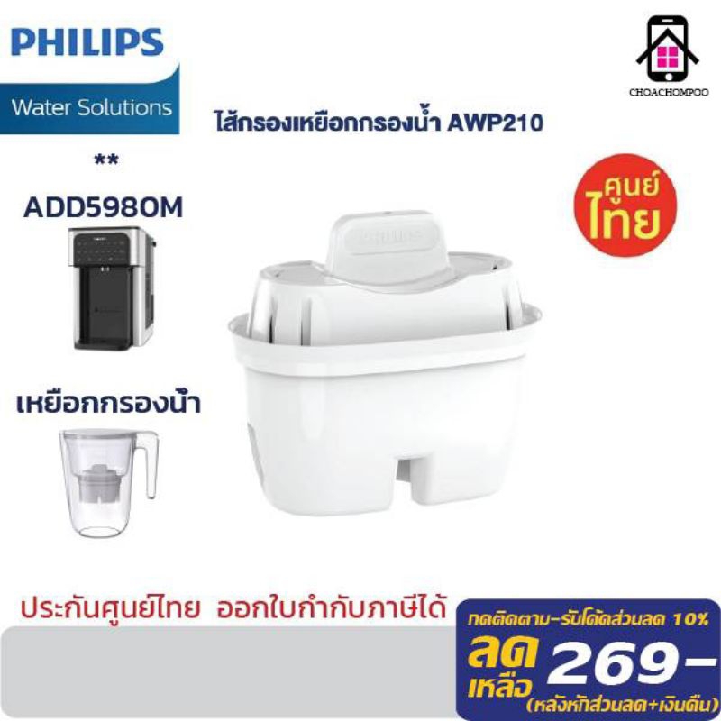 Philips Micro X- Clean Plus AWP2937WH [ไม่มีจอ] / AWP2941WHT[ มีจอ] เหยือกกรองน้ำ