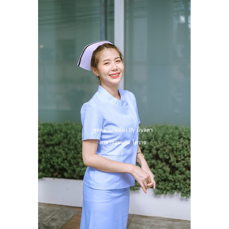 พร้อมส่ง*เฉพาะสื้อ*คอจีนป้ายแขนสั้นและแขนยาว ผ้าวาเลนติโน่ ขาวโอโม่ ชุดพยาบาลสำเร็จรูป ชุดพยาบาลร้านอ๋อง - รูปที่ 5