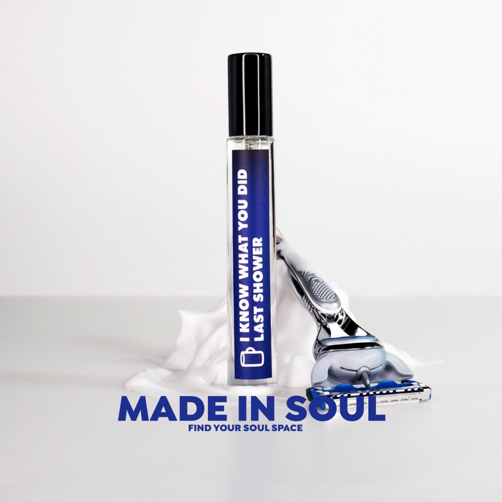 (6.6 โปร) น้ำหอม MADE IN SOUL 🔵 กลิ่น "I Know What You Did Last SHOWER" พร้อมส่ง หอมติดทนนาน 10 mL. Edp.