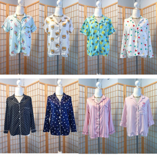 มาใหม่ พร้อมส่ง🔥เสื้อนอน แขนยาว สไตล์เกาหลี🇰🇷 จะ Mix กับอะไรก็สวย งานซาติน จะใส่ชิวอยู่บ้านก็เริ่ด  มือสอง สภาพใหม่มาก