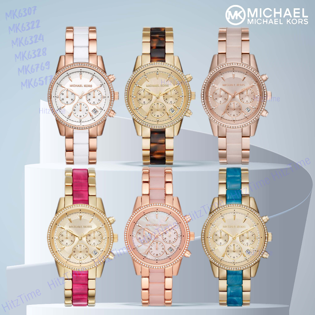 นาฬิกา MICHAEL KORS นาฬิกาข้อมือผู้หญิง แบรนด์เนมของแท้ รุ่น MK6307 MK6324 นาฬิกาข้อมือ MICHAEL KORS