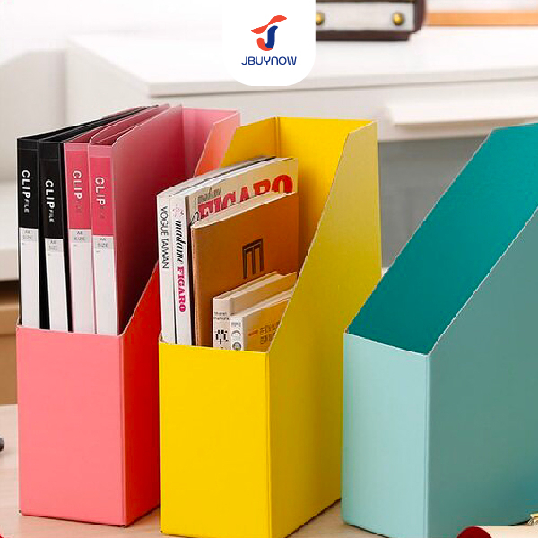 กล่องใส่เอกสาร ขนาด A4 พับเก็บได้ ใส่นิตยสาร เก็บหนังสือ แฟ้ม เอกสารต่างๆ
