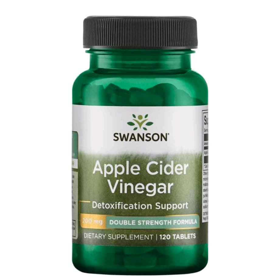 Swanson Apple Cider Vinegar - Double Strength 120 เม็ด แอปเปิ้ลไซเดอร์ เวนิกา