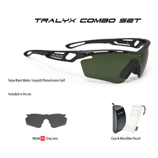 Rudy Project แว่นกันแดด Tralyx Black Matte / ImpactX Photochromic Golf + Polar 3FX Combo Set