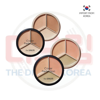 (นำเข้าจากเกาหลี)The saemCover Perfection Triple Pot Concealer