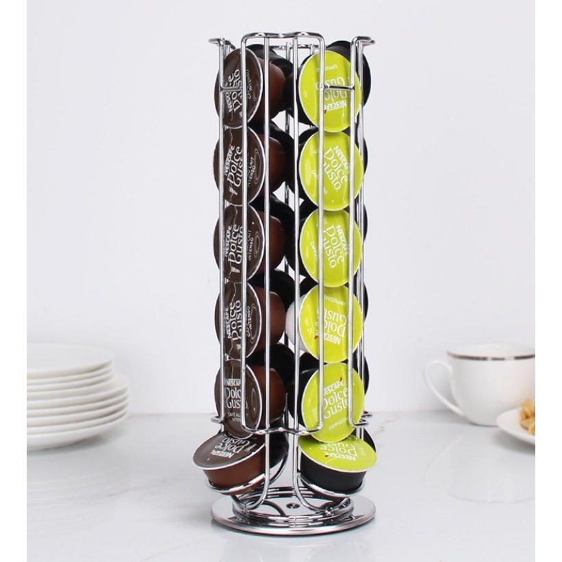 ชั้นวางแคปซูลกาแฟ หมุนได้ ที่วางกาแฟแคปซูล สำหรับแคปซูลกาแฟ Nespresso แท่นวางแคปซูล ชั้นเก็บแคปซูล - รูปที่ 4