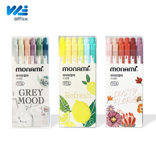 Monami (โมนามิ) ปากกาสีน้ำ รุ่น Live Color ชุด 6 สี Watercolor Pen