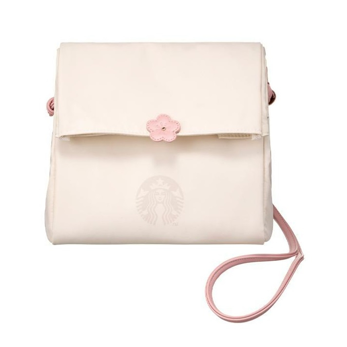 🎀【พร้อมส่ง】2023 แก้วสตาร์บัคส์เกาหลี Starbucks Korea Cherry Blossom Beige Cooler Bag