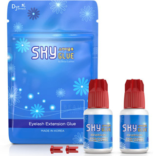 รุ่นฮิตพร้อมส่ง กาวต่อขนตา Sky ฝาดำ/ฝาแดง Eyelash Extension Glueกาวต่อขนตา แห้งเร็ว ติดแน่น ติดทน ของแท้100% 1-2 วินาทีก