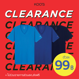 KOOS เสื้อยืดคอวีแขนสั้น เสื้อเปล่า *การันตีสีไม่ตกผ้าไม่ย้วย*  -  100% คอตตอน