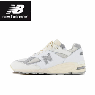 New Balance 990 v2 “Sea Salt " Milky white Sports shoes style ของแท้ 100 %