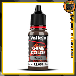 Bright Bronze 18ml. New Vallejo Game Color Metallic สีอะคริลิคสูตรน้ำ