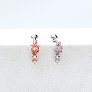 จิวต่างหูเกาหลี More Than Piercing: D048 Monty Rose Drop