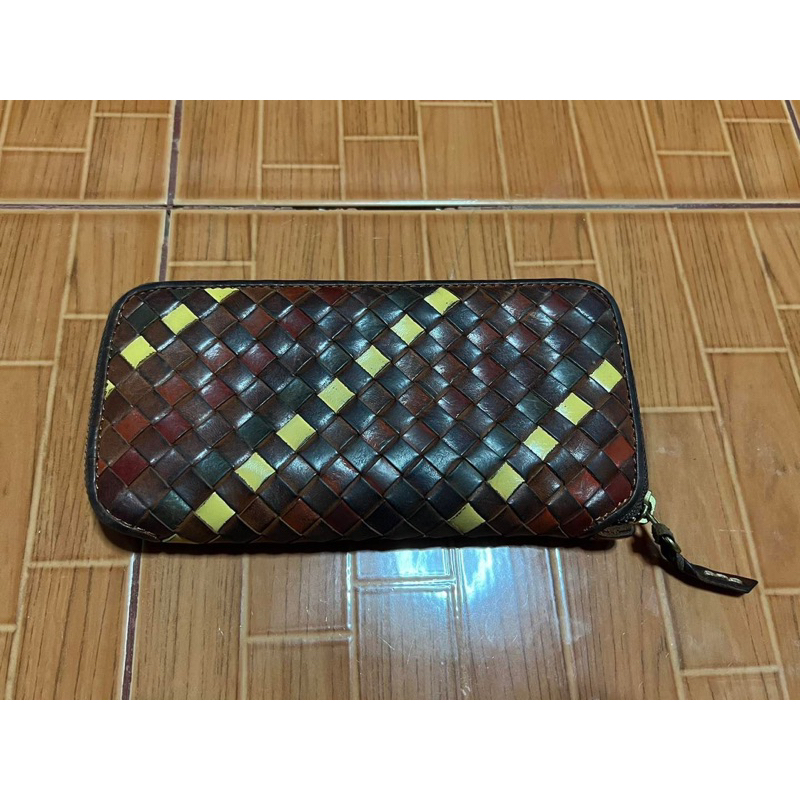 กระเป๋าสตางค์หนังแท้ Paquet สภาพมากกว่า 85%