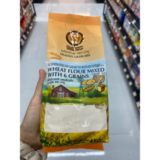 แป้งข้าวสาลี ผสมธัญพืช 6 ชนิด ตรา บาบู ( Wheat Flour Mixed With 6 Grains Baboo Brand ) 450 g.