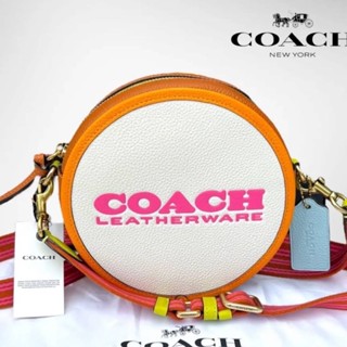 * งาน Shop มีถุงผ้า
COACH KIA CIRCLE BAG B4 AQUA MULTI COLORBLOCK CA098