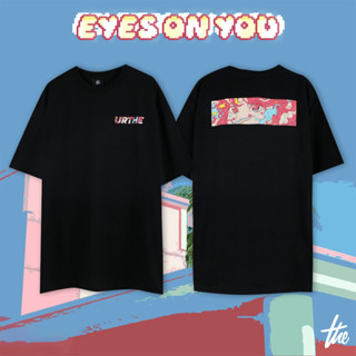 Urthe - เสื้อยืด รุ่น URTHE EYES ON YOU งานสกรีนการ์ตูน คอตตอนแท้ ไม่ย้วย ไม่ต้องรีด