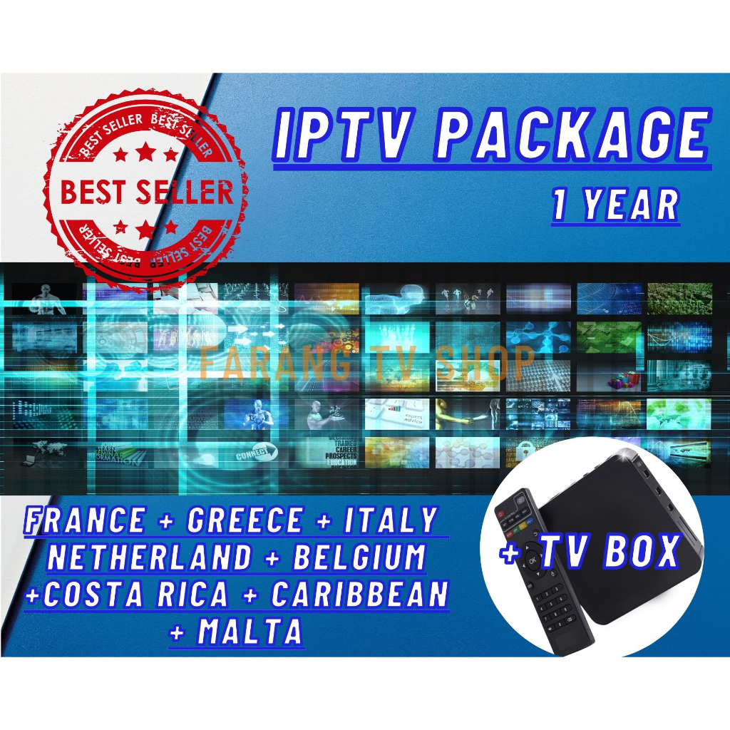 IPTV Package 1 Year With Android TV box , FRANCE ITALY GROUP, TV ONLINE, live Sport events, movies, news and more++