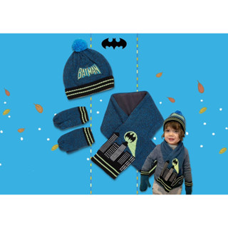 ✅ [18-36M] M&amp;S Kids Batman Hat, Scarf and Mitten Set เช็ตกันหนาว แบทแมน