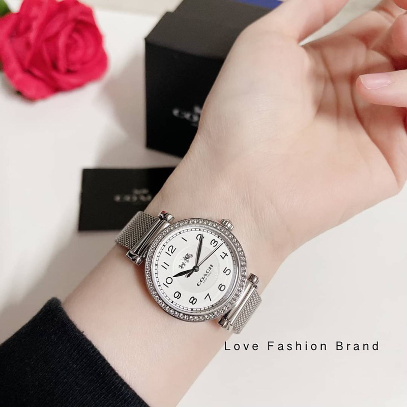 👑ผ่อน0%~แท้100%👑 นาฬิกาข้อมือ Coach Madison Ladies Silver-tone Watch 14502651