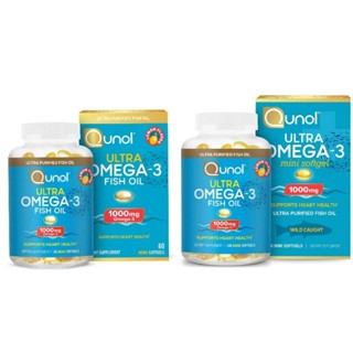 ✨️พร้อมส่ง✨️Qunol Omega 3 Fish Oil, 1,000 mg. (60 &amp; 180 Mini Softgels)