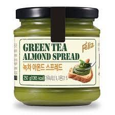 แยมชาเขียวอัลมอนด์ เกาหลี Feliz Green Tea and Almond Spread 250g แยมทาขนมปังเกาหลี