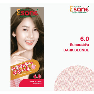 Esane Hair Color Cream อีซาเน่ คัลเลอร์ ครีม ครีมเปลี่ยนสีผม ครีมย้อมผม 100 มล. 6.0 สีบลอนด์เข้ม