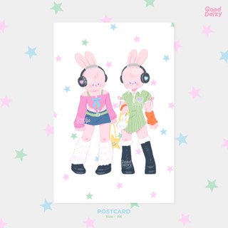 🌈🌟postcard bunny teen y2k โปสการ์ดตกแต่งห้อง | Good Daizy