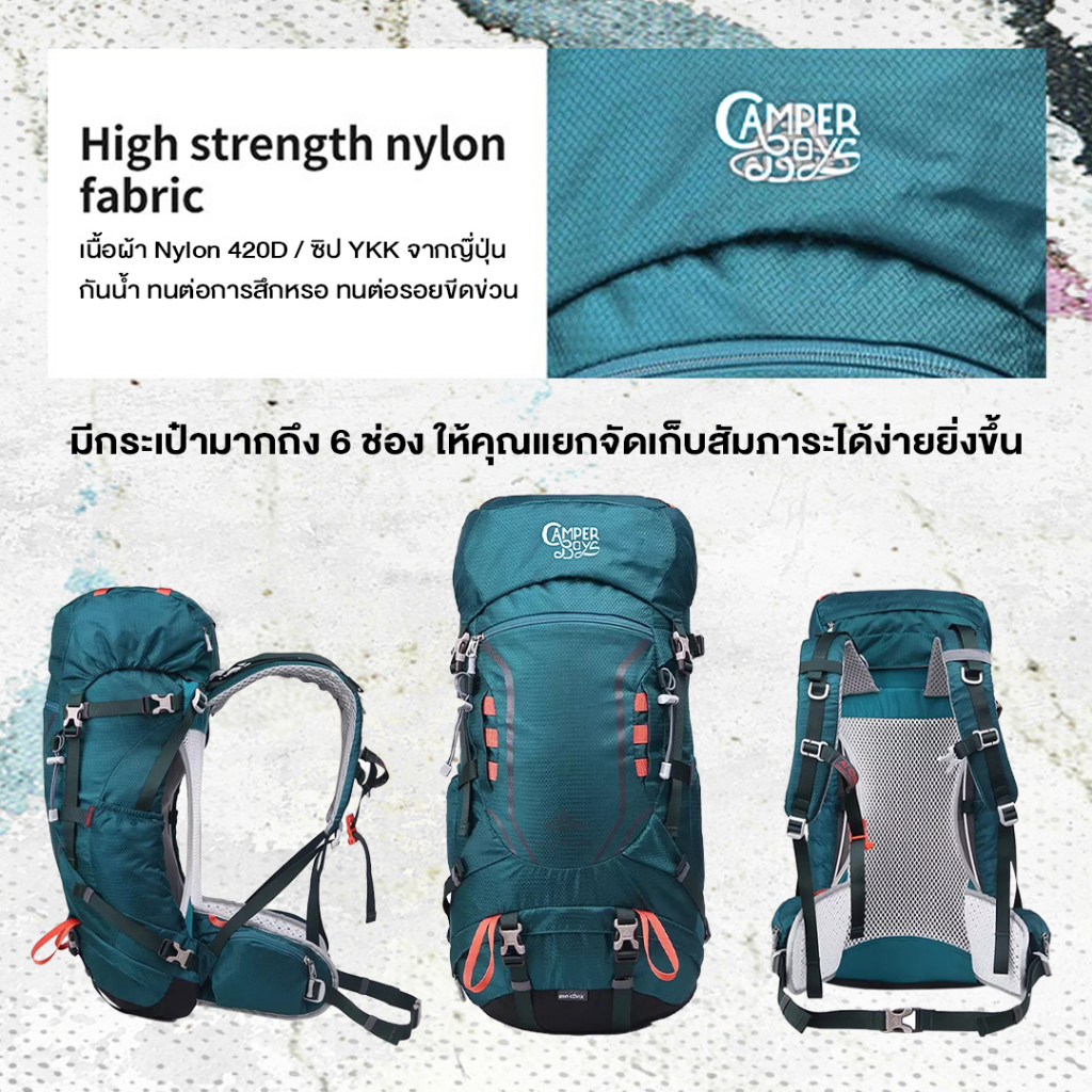 (รับประกัน 3 ปี) WANDERER 40L กระเป๋าเป้เดินป่า เป้แบ็คแพ็ค สำหรับนักผจญภัยตัวจริง มีดามเหล็ก ถึก ทน เท่ เซฟหลังดีที่สุด