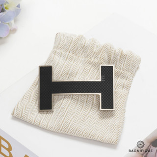 HERMES BELT BUCKLE BLACK