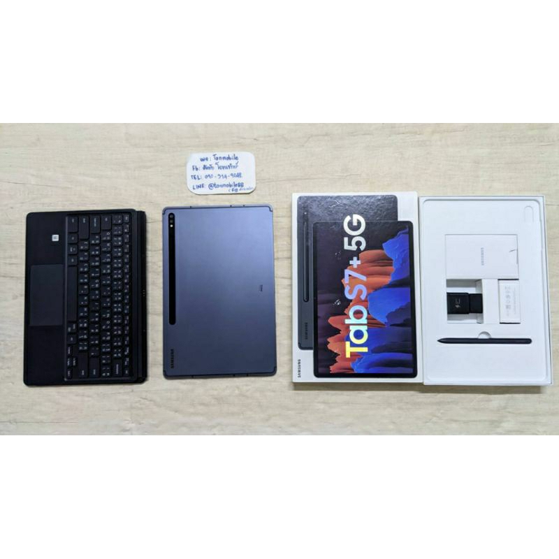ขาย / เทิร์น Samsung Galaxy Tab S7 Plus 5G 256GB Black ศูนย์ไทย อุปกรณ์ครบยกกล่อง พร้อม Book Cover Keyboard