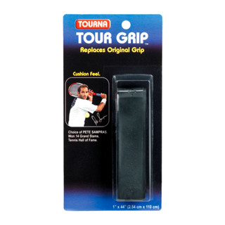 Tourna เทปพันด้าม/กริ๊ปพันด้ามไม้เทนนิส Tour Grip 1.8mm Replacement Grip Tape Racket Tennis |Black (078914105920,CTGS-X)