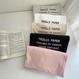 Sugarbeetshop | S185 TROLLS PAPER 🤍 เสื้อโอเวอร์ไซต์ oversize เสื้อยืดผ้า cotton