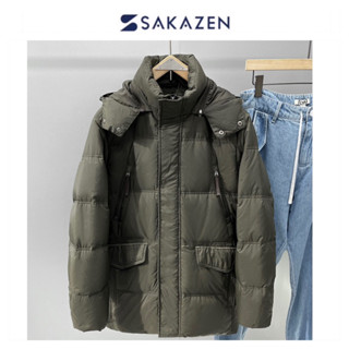 เสื้อขนเป็ด 🌨เสื้อกันหนาวฮู้ดขนเป็ด 🛑เสื้อกันหนาวPADDED PUFFER JACKET ☢️แบรนด์🌟SAKAZEN✨PREMIUM DOWN แท้💯% (WY994)